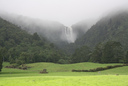 The Wairere Falls pumping after the rain