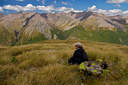 Chilling enjoying the view on top of Avalanche Peak