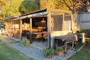 Outdoor kitchen area.