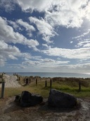 Beach access right next to parking area