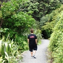 Potiki guide in the rainforest on Auckland's West Coast