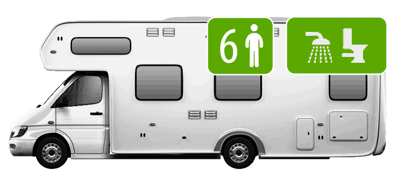 6 Berth Motorhome (Shower/Toilet)