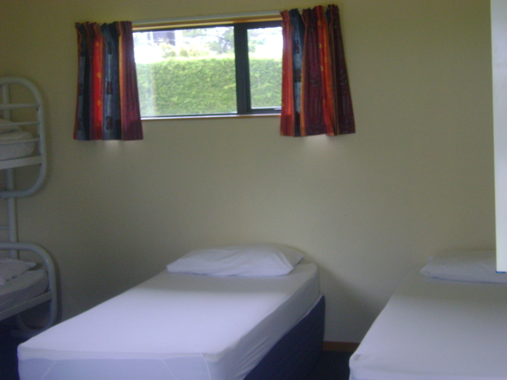 Cabin B has two single beds and set of bunks  - sleeps 4. Linen/bedding packs available for hire at $5 per person