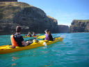 Sea-kayaking in the morning to encounter the wildlife of Pohatu marine reserve.