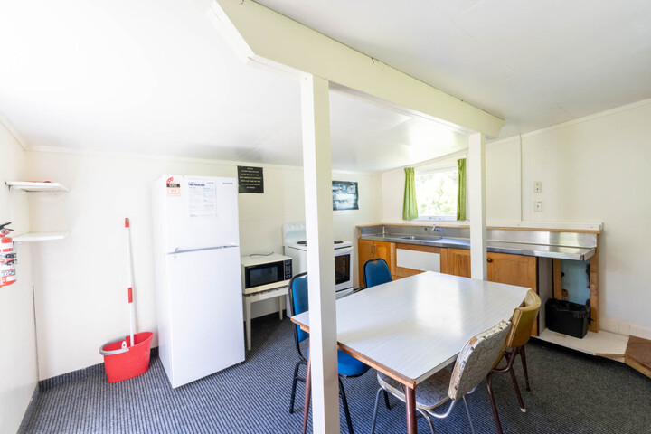 Spacious Kitchen opens out to the backyard